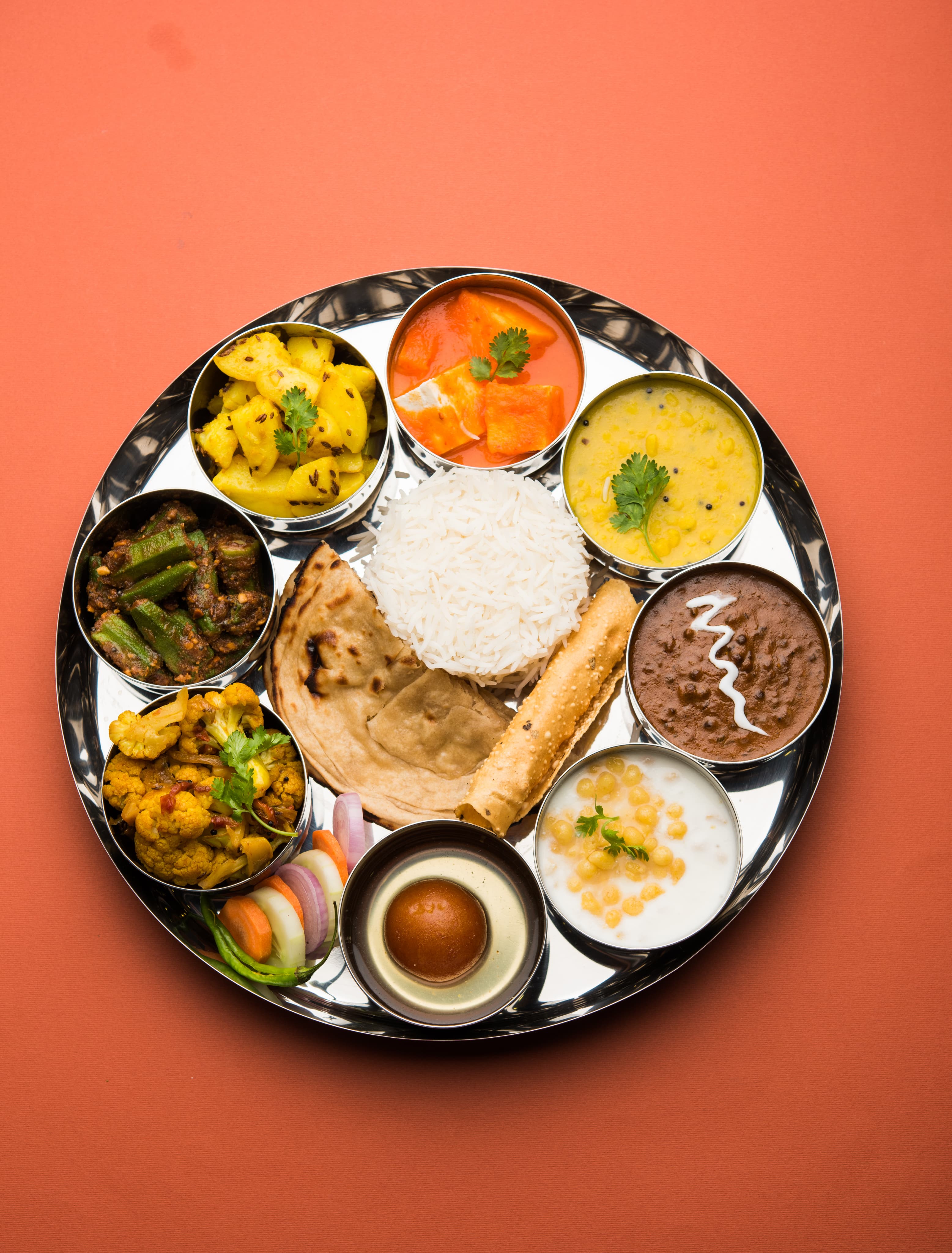 Wholesome South Indian thali for catering events